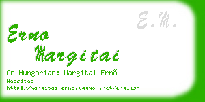 erno margitai business card